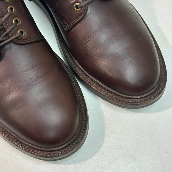 VERY GOOD Grant Stone Plain Toe Derby Crimson Chromexcel Brown Horween PTB 6 D - Picture 7 of 13